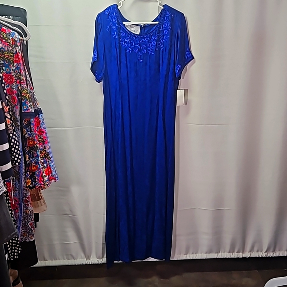 Sarah Elizabeth NWT Royal Blue Dress Size 14 Made in India